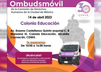 Invitan al Ombudsmóvil de CDHCDMX en Coyoacán