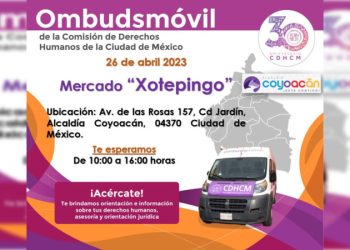 Invitan al Ombudsmóvil de CDHCDMX en Coyoacán