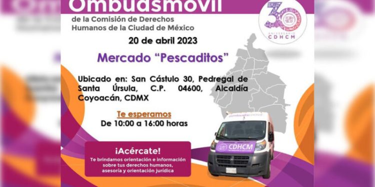 Invitan al Ombudsmóvil de CDHCDMX en Coyoacán