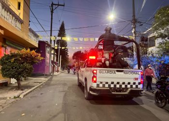 Como resultado del trabajo coordinado entre los tres niveles de gobierno, la Guardia Nacional (GN) realiza recorridos de vigilancia para la prevención del delito en barrios y colonias de la demarcación.  