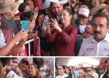  Asisten Sheinbaum y Ebrard al cierre de campaña de Delfina Gómez en Valle de Chalco