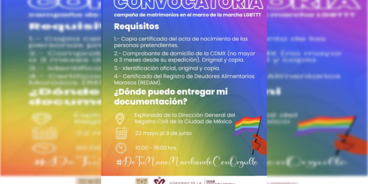 Anuncia GCDMX inscripciones para bodas colectivas y cambio de género