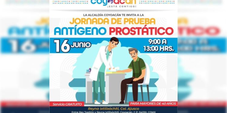 Invitan a la Jornada de Prueba de Antígeno Prostático en Coyoacán