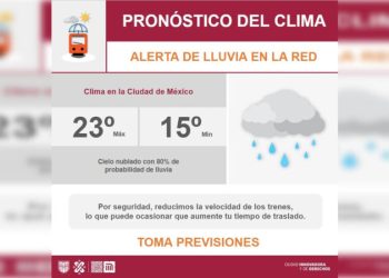 Implementa Metro CDMX marcha lenta por lluvias