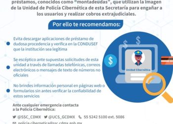 Alertan sobre aplicaciones de deuda que suplantan la imagen de la Policía Cibernética
