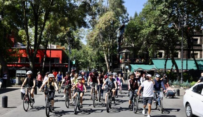 Inauguran con éxito Paseo Ciclista en Coyoacán