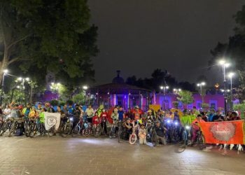 Realizan Rodada Luminiscente en Alcaldía Coyoacán
