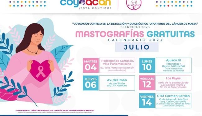 Anuncia Coyoacán 5 jornadas de mastografías gratis