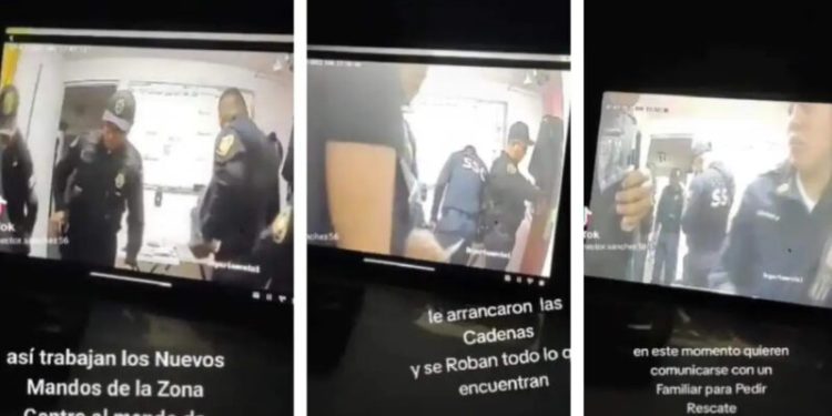 Captan a policías realizando presunto abuso de autoridad