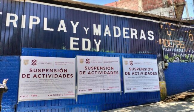 Cierran 15 madererías ilegales en CDMX: Batres