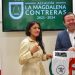 El Güero Quijano desea éxito a la boxeadora contrerense Erika 'Dinamita' Cruz. FOTO: Cortesía AMC