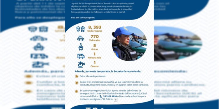 Arranca SSC ‘Operativo Cometa’ por fiestas patrias