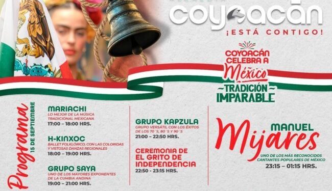 Invitan a ceremonia del Grito de Independencia en Alcaldía Coyoacán