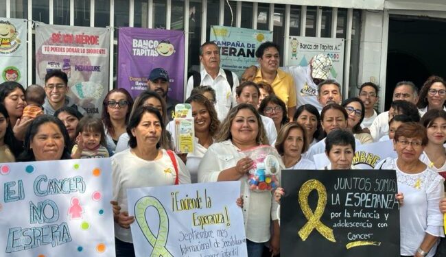 Entrega Nueva Aztlán media tonelada de tapitas para el tratamiento de niñas y niños con cáncer