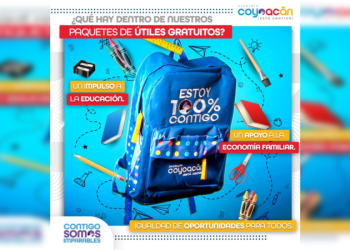 Continúa Alcaldía Coyoacán entrega de paquetes de útiles gratuitos