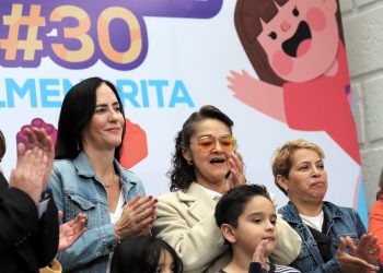 La alcaldesa de Alcaldía Álvaro Obregón Lía Limón y aspirante de la oposición a la Jefatura de Gobierno de la CDMX cumplió un año antes de la meta fijada que originalmente era de tres años, para reabrir 30 Estancias Infantiles a lo largo de la demarcación territorial. FOTO: Alcaldía ÁO