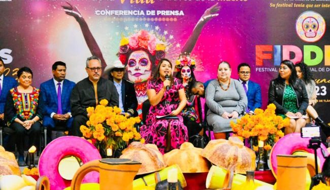 Berenice Hernández presenta en conferencia de prensa el “Festival Internacional de Día de Muertos” Tláhuac 2023