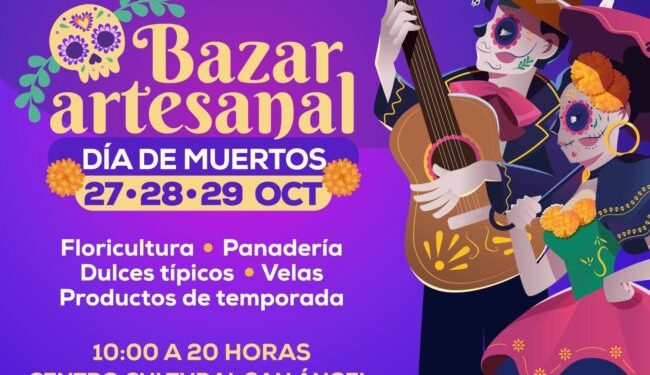 Invita Alcaldía ÁO al Bazar Artesanal de Día de Muertos