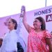 Las precandidatas presidencial Claudia Sheinbaum y a la Jefatura de Gobierno, Clara Brugada, aseveraron que van a ganar la contienda electoral de 2024, porque “juntas somos dinamita: dos mujeres, un camino”. FOTO: Campaña Brugada