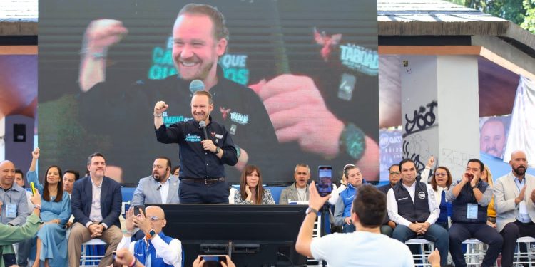 “No quedaron contentos con la elección de la candidata de enfrente (Brugada). No nos no nos rajamos, no nos vamos a detener”, expreso Taboada Cortina. FOTO: X / Taboada