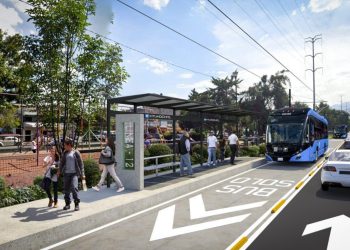 Martí Batres, jefe de Gobierno presentó el anteproyecto de la nueva línea de trolebús que correrá sobre Avenida Aztecas, en la zona de Pedregales de la Alcaldía Coyoacán, que prevén beneficie a 115 mil habitantes, mejore la movilidad en una de las zonas con más necesidades de la capital del país, la cual contará con una inversión de 240 millones de pesos, y se prevé esté lista en ocho meses. FOTO: Imagen objetivo Secretaría de Obras CDMX