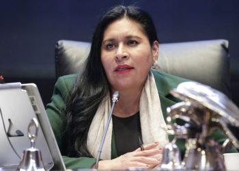 La senadora Ana Lilia Rivera Rivera destacó el papel de los y las senadoras de Morena, porque “sin ser un Constituyente” han sido capaces de reconstruir el tejido social y recuperar los derechos sociales de los mexicanos. FOTO: Senado
