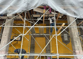 La alcaldía rehabilita tres puntos históricos para la demarcación: el Palacio de Cortés, los Arcos Atriales y el kiosco del Jardín Hidalgo.  FOTOS: Especialñ