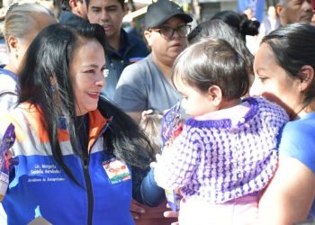 En el cuartel de la alcaldesa de Azcapotzalco, Margarita Saldaña, hay bastante buen ánimo con vistas a su posible reelección, sobre todo por los resultados que reporta. FOTO: Alcaldía Azcapotzalco
