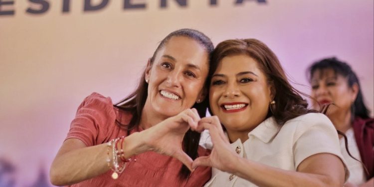 Medio mundo se preguntaba: ¿Como para qué Claudia Sheinbaum menciona en un mitin con Clara Brugada, que Omar García Harfuch no pudo asistir? FOTO: Especial