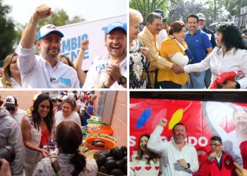 En el primer mes de campañas de los candidatos a la Jefatura de Gobierno, la oficialista Clara Brugada y el opositor Santiago Taboada no parecen haber emocionado gran cosa. Prácticamente es un hecho que se movieron poco las agujas de las tendencias, con un ligero repunte del opositor. FOTOS: Especial