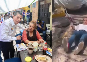 La desesperación de la candidata de Morena a la Alcaldía Coyoacán, la ex priísta Hannah de Lamadrid, ha llegado al grado de –literal– tirarse al piso. El jueves pasado posteó un video en sus redes sociales en el que está acostada en el andador de una unidad habitacional. ¿Para qué? Solamente para llamar la atención. FOTO: Especial