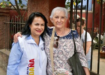 La candidata a la alcaldía Azcapotzalco por la Alianza Va por la Ciudad de México, Margarita Saldaña Hernández, dijo que seguirá trabajando para prevenir y erradicar la violencia contra las mujeres, las niñas y los niños en esa demarcación. FOTO: Especial