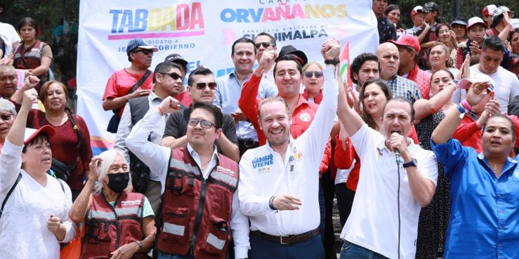 También anunciaron que se adhieren a la campaña de Carlos Orvañanos, candidato a alcalde de Cuajimalpa por la misma coalición, y puntero en las encuestas hacia el 2 de junio. FOTOS: Especial