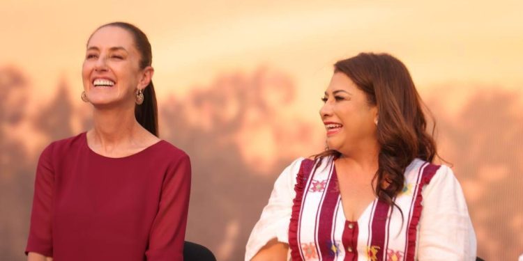 Claudia Sheinbaum, candidata a la Presidencia de México y Clara Brugada, candidata a la Jefatura de la Ciudad de México, ambas por la coalición “Sigamos Haciendo Historia”, presentaron sus propuestas para las alcaldías de Milpa Alta y Tláhuac en obras sociales, programas y acciones para los que tienen mayores necesidades. FOTO: Especial