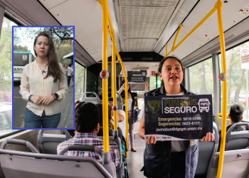 Astrid Espinosa Perera, secretaria de Formación y Capacitación del PAN CDMX, denunció que los pinchazos ya son un “cáncer” para el sistema de transporte público y el que hayan llegado hasta Ciudad Universitaria es más preocupante. FOTO: Especial