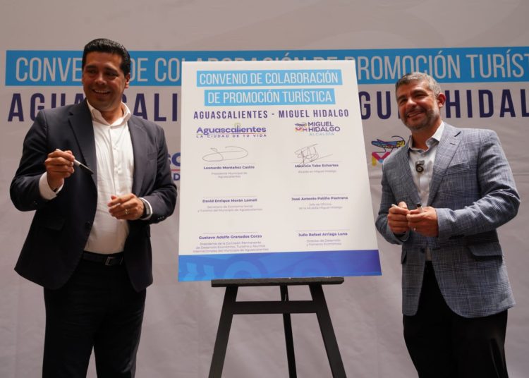 A través de un Convenio de Colaboración de Promoción Turística, la alcaldía Miguel Hidalgo y el municipio de Aguascalientes, estrecharon lazos para dar inicio a un intercambio turístico, cultural y comercial en beneficio de los habitantes de ambas entidades. FOTOS: Especial
