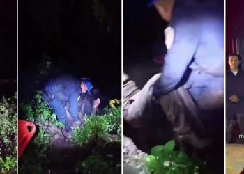 Autoridades y ciudadanos de la demarcación territorial Cuajimalpa reconocieron el trabajo de la Policía Guardabosques, pues a unos días de haber iniciado operaciones rescataron a dos personas que se encontraban atrapadas en una barranca de aproximadamente 10 metros de profundidad, en el Desierto de los Leones. FOTOS: Tomada de video en RRSS