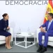 Este sábado, tras su participación en el IV encuentro en defensa de la democracia, la presidenta de México, Claudia Sheinbaum sostuvo una reunión bilateral de carácter privado con su homólogo español, Pedro Sánchez. FOTO: EFE