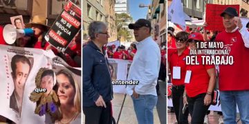 Diputado Gualito en marcha por los derechos laborales