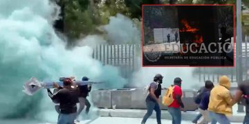 La violencia, el caos y enorme daño que han provocado los “maestros” de la CNTE en la Ciudad de México, en estricto sentido, son responsabilidad plena de la presidenta Claudia Sheinbaum, porque ella prometió cosas que sabía jamás podría cumplir, y porque ha girado instrucciones precisas de tolerarles todas las ilegalidades, en manifestaciones con tintes de levantamiento. FOTOS: RRSS / Cuartoscuro